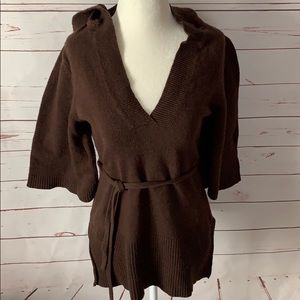 GAP Brown Cotton/wool/Nylon blend Hooded Sweater